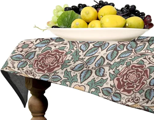 Miniatura 86 de Mantel Floral Retro de Pájaros, Diseño Original Bohemio William Morris Estampado Cubierta de Mesa para Hogar Picnic Fiesta Comedor Cocina William