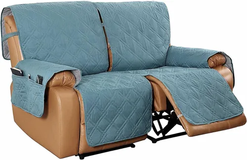 Miniatura 21 de Beacon Pet Funda para silla reclinable, funda elástica para sofá reclinable de 2/3 plazas, funda impermeable con bolsillos, protector de muebles