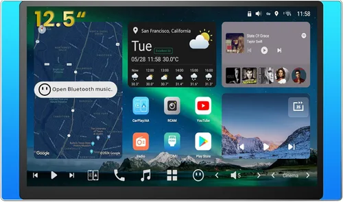 Miniatura 10 de ATOTOZONE Estéreo de coche QLED AI Android de 10 pulgadas, Radio Doble DIN 8G+128G, Carplay inalámbrico y Android Auto, 4G LTE, WiFi dual, audio