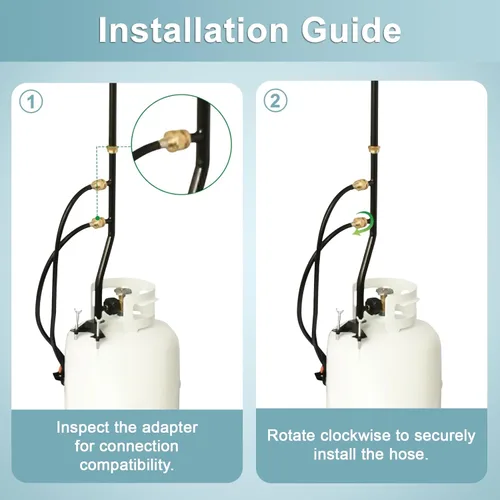 Miniatura 6 de SHINESTAR Manguera de extensión de propano de 5 pies, conecta el aparato de 1 libra al árbol de propano o adaptador de propano, compatible con Buddy