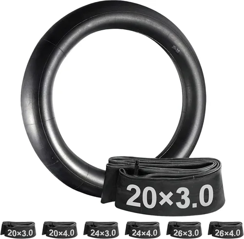 Miniatura 8 de Paquete de 2 tubos interiores para bicicleta de neumáticos gruesos, tubo de bicicleta resistente de 20/26x3.0/4.0, válvula Schrader de 1.260 in