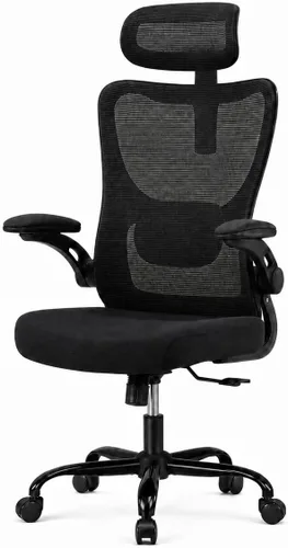 Miniatura 7 de HUANUO Silla de oficina ergonómica, silla de escritorio de computadora con respaldo alto con soporte lumbar ajustable y reposacabezas, cómoda silla
