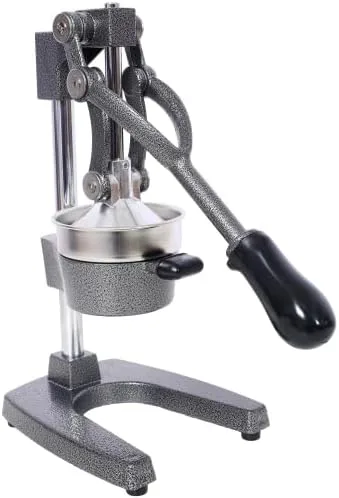 Exprimidor de cítricos de hierro fundido, prensa manual extra grande de grado comercial, exprimidor de encimera resistente para jugo de naranja Gris