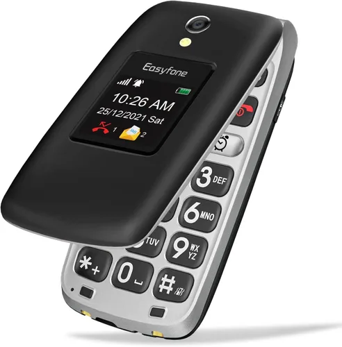 Miniatura 9 de Easyfone Prime-A1 Pro - Teléfono celular 4G Flip desbloqueado para personas mayores, fácil de usar, botones grandes, sonido claro, botón SOS y Rojo
