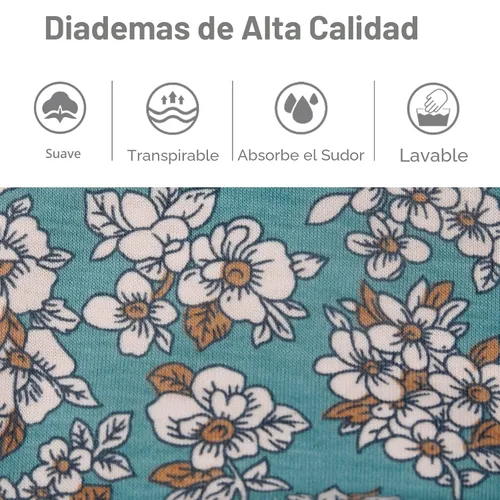 Miniatura 6 de Huachi Diademas bohemias para mujer, bandas anchas para la cabeza, para yoga, entrenamiento, bandas para el cabello para mujer, antideslizantes