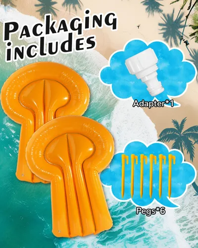 Miniatura 6 de Tobogán acuático de 22 pies para niños y adultos, tobogán acuático extra largo para niños de 5 a 8 a 12 años con piscina y 2 tablas inflables