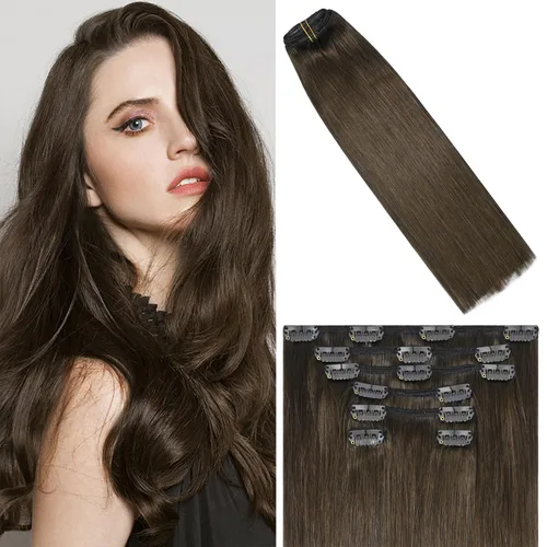 Miniatura 55 de WindTouch - Extensiones de cabello humano Remy con pinzas, color rubio decolorado combinado con balayage, para cabello rubio, 2.47 onzas, N.°