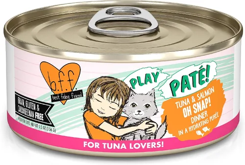 Miniatura 27 de B.F.F. PLAY - Best Feline Friend Paté Lovers, Aw Yeah!, Atún & Chicken Check Please! con atún y pollo, lata de 2.8 onzas (paquete de 12)