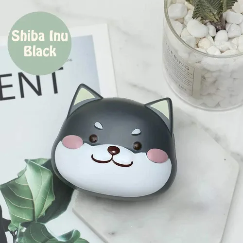 Miniatura 7 de Rain House Paquete de 2 bonitas fundas para lentes de contacto, caja de almacenamiento para lentes de contacto Shiba Inu, soporte portátil