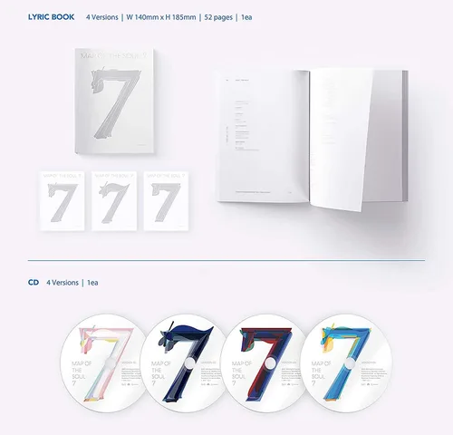 Miniatura 4 de Bighit Ent BTS Bangtan Boys - MAPA del alma: 7 [1 ver. Set] 1 álbumes+Juego de tarjetas fotográficas adicionales
