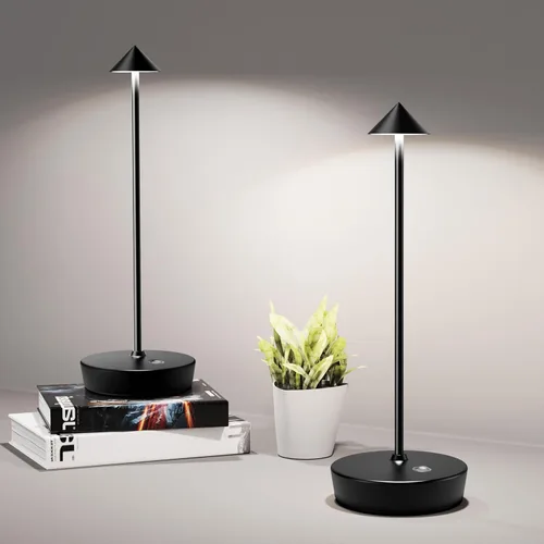 Miniatura 17 de Lámparas de mesa inalámbricas recargables, 6000 mAh, funciona con pilas, lámpara de escritorio LED para exteriores, impermeable, portátil, táctil
