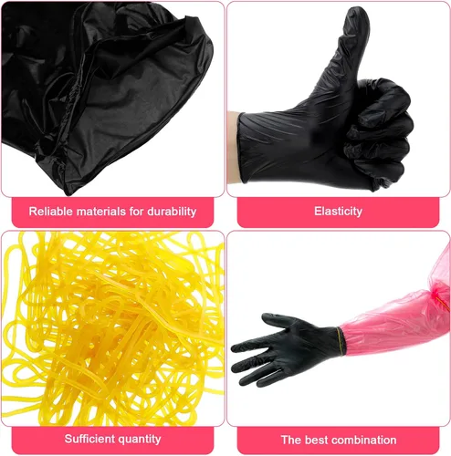 Miniatura 4 de Zhanmai Juego de 24 Guantes de Vestir de Campo para Ciervos, Guantes para Destripar Ciervos, Guantes de Nitrilo para Caza, Limpieza para Kit
