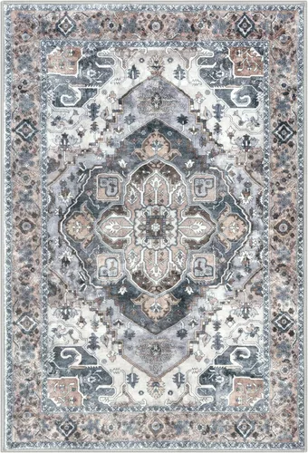 Miniatura 8 de SIILOOM Alfombra lavable de 2 x 3 pies, alfombra suave color taupe ceniza para entrada, tapete antideslizante para puerta de interior, tapete