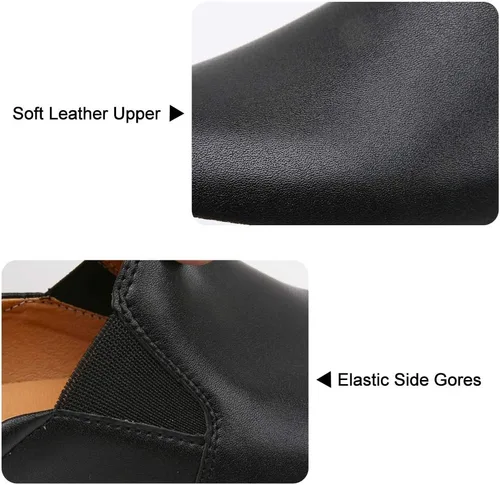 Miniatura 3 de VOCNTVY Mocasines cómodos y casuales de cuero acolchado para mujer
