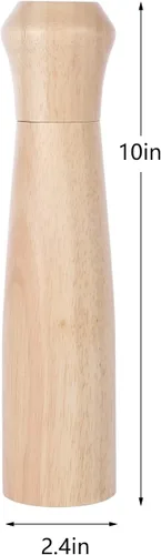 Miniatura 2 de KKC HOME ACCENTS Molinillo de pimienta de madera, molinillo de pimienta de madera, recargable, 10 pulgadas, madera de goma, molinillo de sal, núcleo
