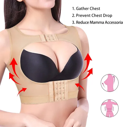 Miniatura 3 de BRABIC Sujetador push-up moldeador de postura para mujer, soporte de pecho, chaleco moldeador