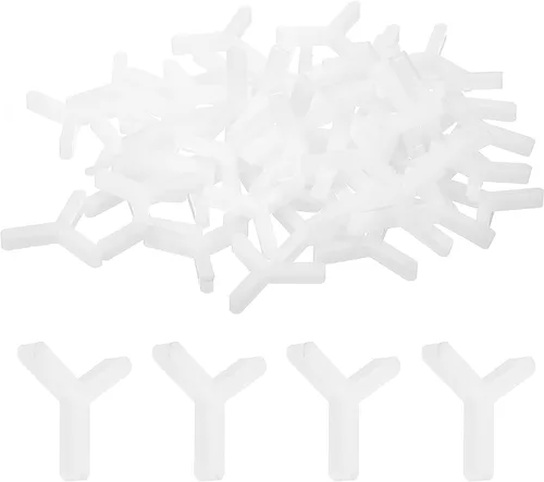 Miniatura 6 de uxcell 200 piezas de baldosas de pared de plástico tipo Y, espaciadores de baldosas hexagonales de 0.059 in, 1/16 pulgadas, espaciadores de azulejos