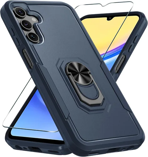 Miniatura 8 de Janmitta Funda compatible con Samsung Galaxy A14 5G con protector de pantalla + protector de lente de cámara, funda resistente de servicio pesado