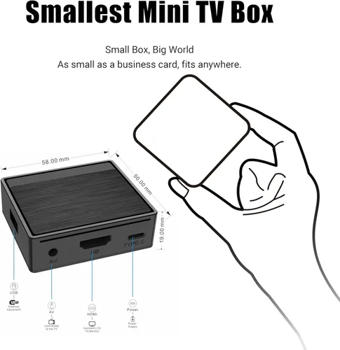 Miniatura 5 de BOXPUT Mini Android TV Box 12.0 Lemon TV Caja pequeña 4K Smart TV Box 2026 con control remoto por voz BT - BT5.4, 2 GB / 16 GB, Allwinner H618
