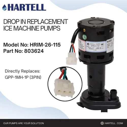 Miniatura 2 de HARTELL Bomba de repuesto para máquina de hielo HRIM-1-115, sustituye a GPP-5SC-1A, GPP-5SC-1B, GPP-5C-1C, 12-2919-01, 12-2920-01 y 12-2920-04