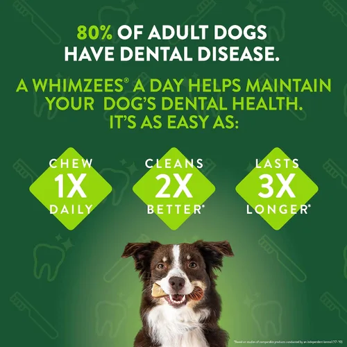 Miniatura 7 de WHIMZEES by Wellness Dental Treats + paquete de alimentos secos para perros: masticables sin granos de larga duración, tamaño mediano, 28 unidades +