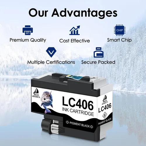 Miniatura 4 de DOUBLE D LC406 - Cartucho de tinta negra compatible con Brother LC406 LC406BK Uso con impresora MFC-J4335DW MFC-J4535DW MFC-J5855DW MFC-J5955DW