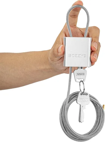 Miniatura 14 de Candado de cable con 3 llaves L 6.56 pies (2m), D 1/6 pulgadas (4mm) Candado de cable de acero ajustable Cerraduras de aluminio para bicicletas