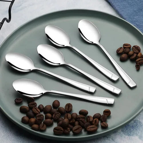 Miniatura 4 de Anbers Cucharas de café espresso Demitasse de acero inoxidable, 5 pulgadas, 16 piezas