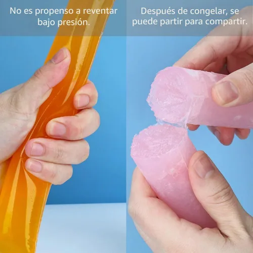 Miniatura 4 de 200 paquetes de moldes desechables para paletas de hielo con embudos, para hacer paletas caseras de yogur, jugo y batido