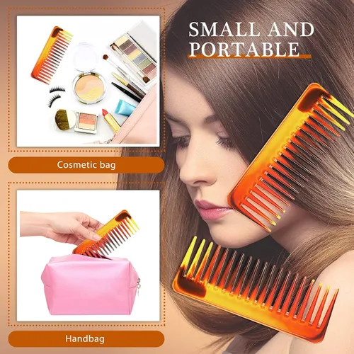 Miniatura 5 de Patelai Peine de Dientes Anchos Peine Grande Desenredante de Cabello para Cabello Rizado, Húmedo y Seco, Accesorios Desenredantes Sin Mango