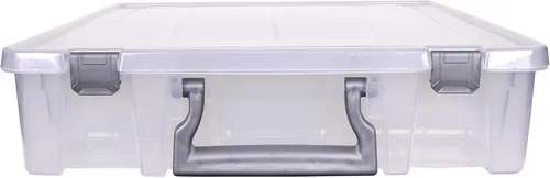 Miniatura 16 de AB Designs 6967ABD Super Satchel con 9 contenedores mezclados en el interior, contenedor apilable para organización de almacenamiento en el hogar