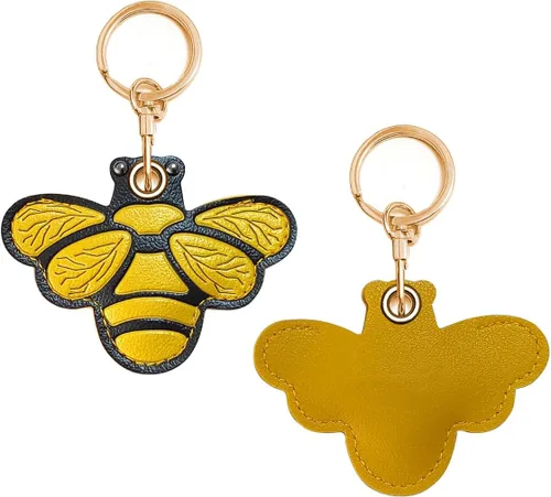 CATCH ON Paquete de 2 fundas de cuero para llavero, bonitos accesorios Kawaii adecuados para Airtag