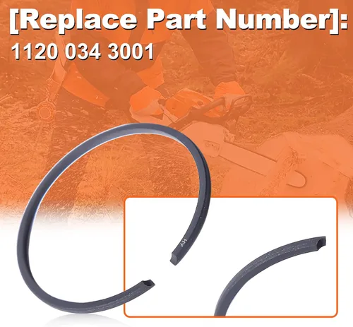 Miniatura 3 de Kit de anillo de pistón de 4 piezas de 1.417 in x 0.059 in para piezas de motosierra Stihl 009 010 011, 1120 034 3000, 11200343000