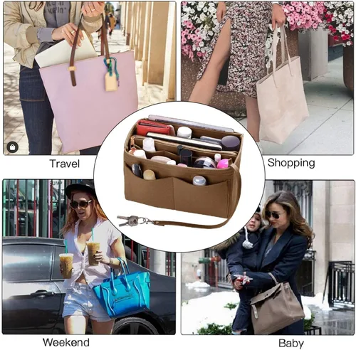 Miniatura 7 de ZTUJO - Organizador de bolsos de fieltro con cremallera metálica que se adapta a bolsos de mano y tote, especialmente diseñado para bolsos Speedy