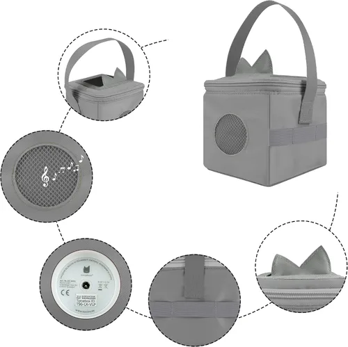 Miniatura 3 de Annmore Bolsa de almacenamiento para caja y figuras Tonies, con funda para orejas Tonies, estuche de transporte para Toniebox y personajes, gris