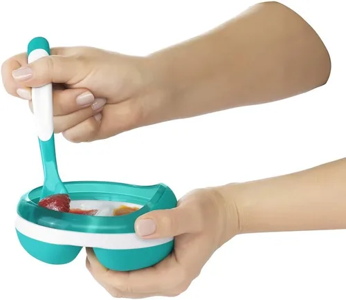 Miniatura 11 de OXO Tot Cuchara de alimentación infantil, paquete múltiple Verde azulado/azul marino/rosa
