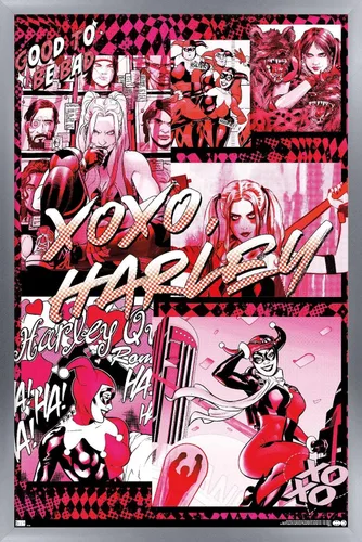 Trends International DC Comics - Póster de pared de Harley Quinn, Good To Be Bad, 14.725 x 22.375 pulgadas, versión enmarcada plateada Versión con