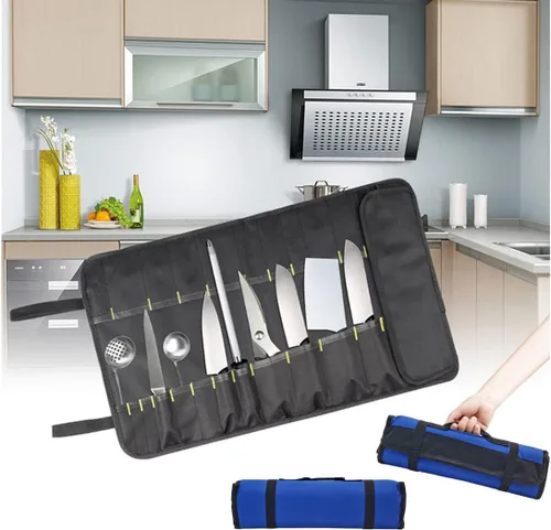 Miniatura 5 de Chef - Bolsa para cuchillos con 22 ranuras (Azul)