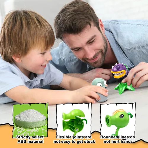 Miniatura 7 de Maikerry PVZ - Juego de figuras de acción – Juguetes ensamblados, juego de regalo, para fanáticos, fiestas, cumpleaños, juguetes para niños y niñas