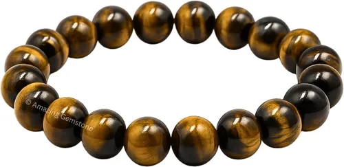 Miniatura 640 de Amazing Gemstone Pulsera de cristal para mujeres y hombres, pulsera de cristal curativo de protección, pulsera elástica con cuentas de piedras