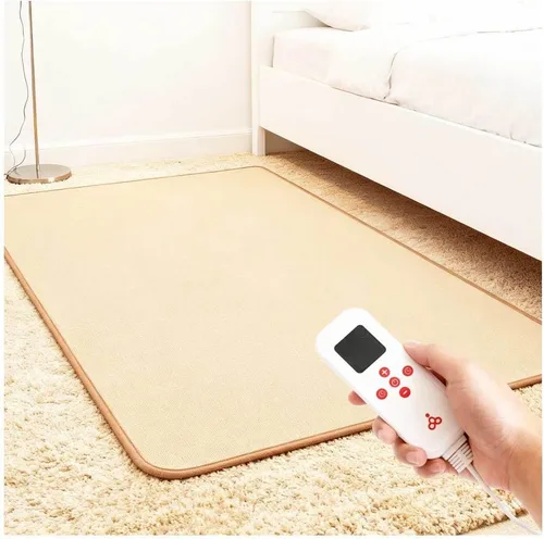 Miniatura 9 de Tapete calefactable radiante infrarrojo con calefacción eléctrica, con 60 ajustes de calor, protección contra sobrecalentamiento, 12 horas de Gris