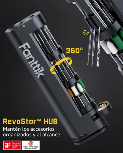 Miniatura 4 de Fanttik F2 Master - Mini kit de herramientas rotativas inalámbricas, motor NeoPulse, 5 velocidades, 25000 RPM, cubo Revostor, 35 accesorios