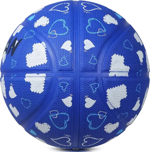 Miniatura 4 de Baloncesto tamaño 6 para niñas, niños, jóvenes y mujeres, baloncesto de goma para entrenamiento en interiores y exteriores, práctica