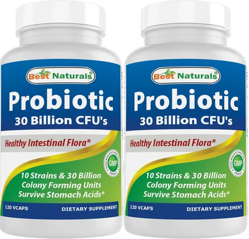 Miniatura 9 de Best Naturals Probiotic 10 cepas 30 mil millones de almacenamiento estable 120 cápsulas vegetales (120 unidades (paquete de 3))