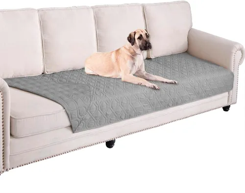 Miniatura 142 de Ameritex Funda Impermeable para Cama de Perro Manta para Mascotas para Muebles Cama Sillón Sofá Reversible Azul marino+azul piedra