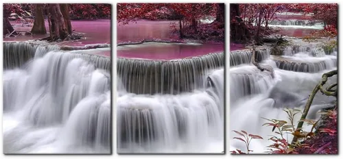 Miniatura 22 de Pacimo 3 Piezas Arte de Pared Verde Pintura Parque Nacional Yosemite Lago de Agua Clara Montañas Árboles Rocas Imágenes Impresiones en Lienzo