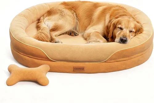 Miniatura 18 de CWAWZ Cama ortopédica XL para perro, cama extragrande para perros, sofá para perros de gran tamaño con refuerzos envolventes completos, cama Gris