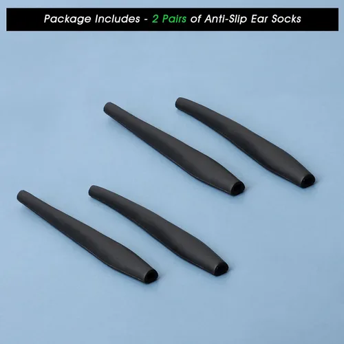 Miniatura 3 de Acefrog 2 pares de calcetines mejorados de silicona suave de repuesto para gafas de sol Oakley Crosshair 2.0 OO4044, ajuste perfecto, negro