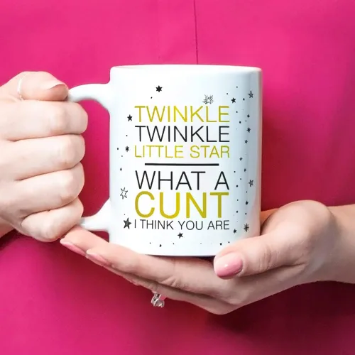 Miniatura 4 de Fonhark - Taza Twinkle Twinkle Cunt Little Star What A Cunt I Think You Are, para San Valentín, Navidad, taza de café novedosa de 11 onzas
