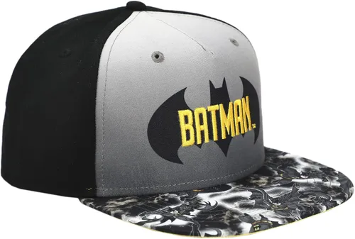 Miniatura 5 de Bioworld Batman Logo Gorra Snapback Negro y Gris para Niños, Negro, L